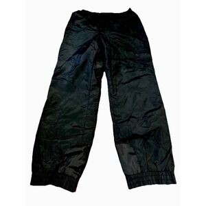Vintage Edelweiss Skiwear Snow Pants Men's Size 40 Black Nylon Insulated